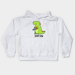 Dino-saw Cute Dinosaur Tool Pun Kids Hoodie